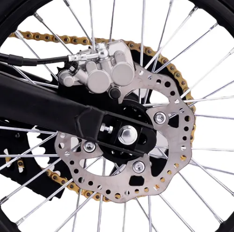 Detailed images of electric off-road motorcycles