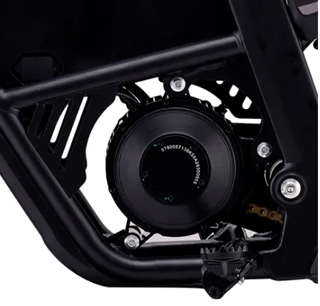 Detailed images of electric off-road motorcycles